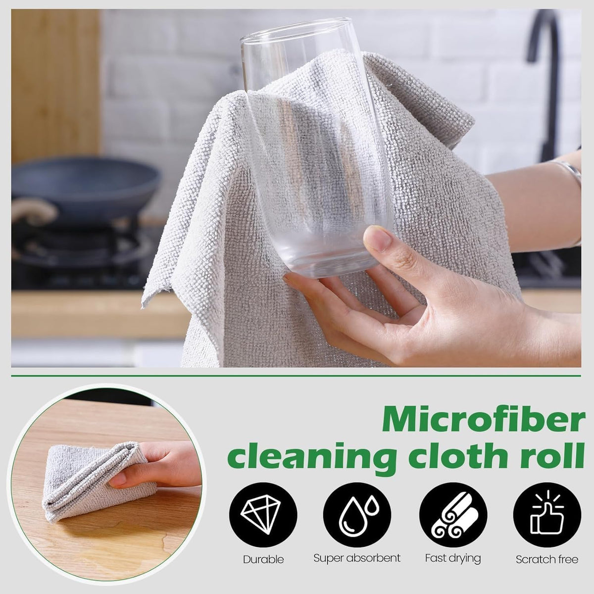 Microfiber Cleaning Cloth (25 Sheets)
